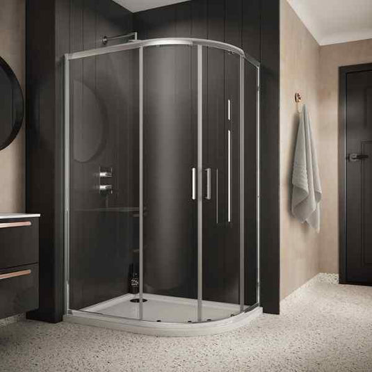 Sommer 6 1200mm x 900mm Double Door Offset Quadrant Shower Enclosure - 6mm Glass - Chrome - SOS06 - Envy Bathrooms Ltd