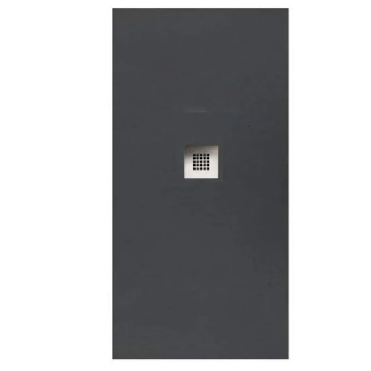 Sommer Essenza 800mm x 1000mm Slip Resistance Rectangular Shower Tray with Waste - Graphite Slate - ES8010GS - Envy Bathrooms Ltd
