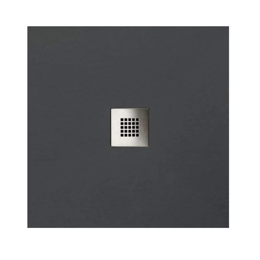 Sommer Essenza 900mm Slip Resistance Square Shower Tray with Waste - Graphite Slate - ES9090GS - Envy Bathrooms Ltd