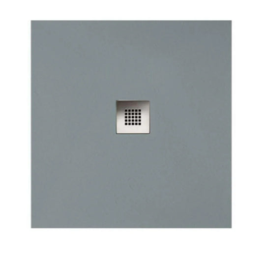 Sommer Essenza 900mm Slip Resistance Square Shower Tray with Waste - Grey Slate - ES9090SS - Envy Bathrooms Ltd