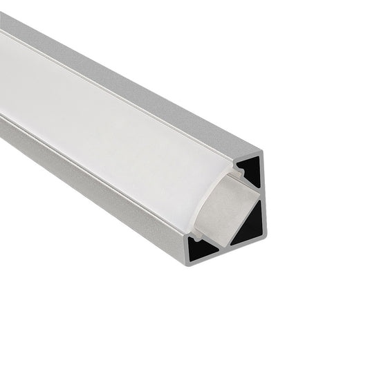 Sycamore 2m Angled Extrusion 45° Aluminium Opal Diffuser | SY7843A/2M