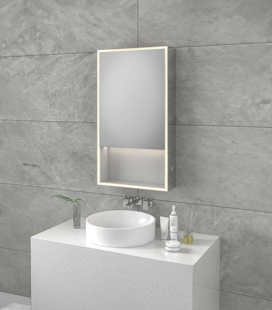 Sycamore Apollo Single Rectangle Tunable LED Mirror Cabinet | SY9112