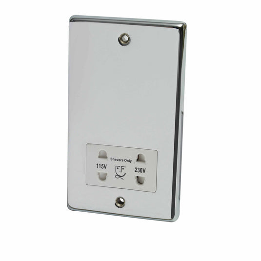 Sycamore Dual Voltage Shaver Socket 240/110V Chrome | SY9660CC