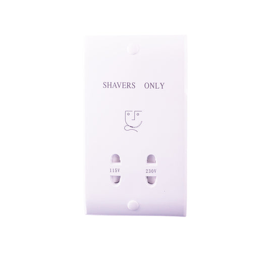 Sycamore Dual Voltage Shaver Socket 240/110V White | SY9258