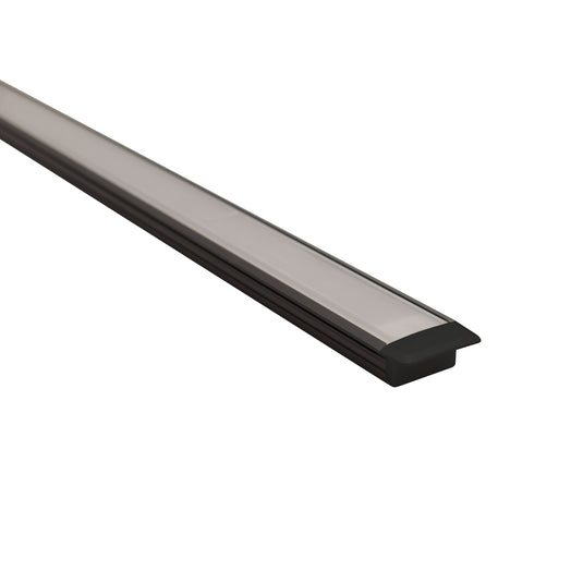 Sycamore Revia 2.5m Recessed Extrusion Matt Black Opal Diffuser | SY7392MB/2.5M