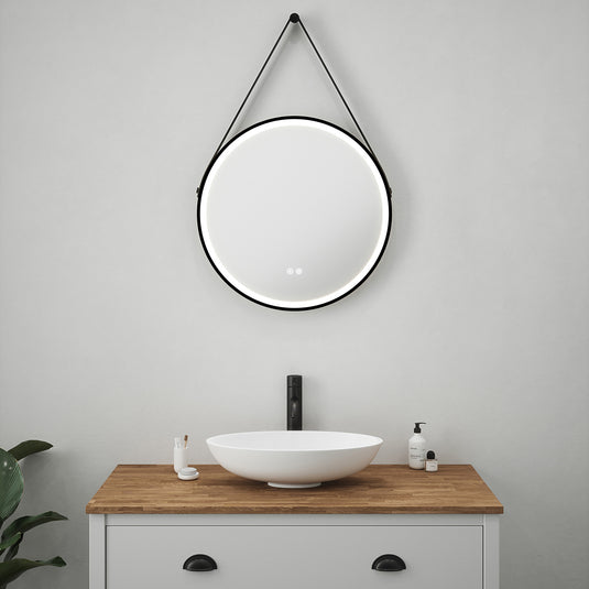 Sycamore Valletta Round Tunable LED Mirror Black Trim | SY9108BL