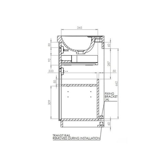 Tavistock Acumen 600mm Freestanding Vanity Unit - Storm Grey - ACU600F.SG - Envy Bathrooms Ltd