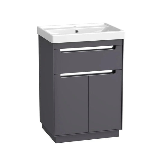 Tavistock Acumen 600mm Freestanding Vanity Unit - Storm Grey - ACU600F.SG - Envy Bathrooms Ltd