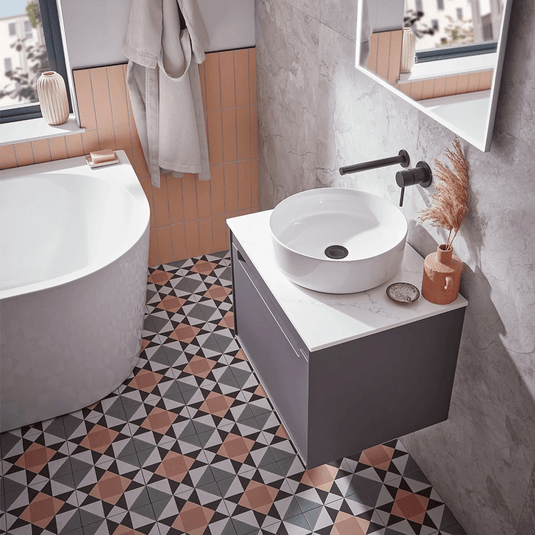 Tavistock Acumen 600mm Worktop - Bianco Marble - ACUWT6S.BM - Envy Bathrooms Ltd