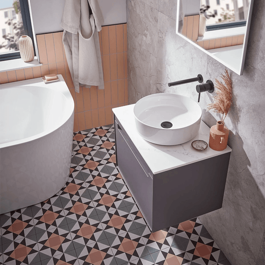 Tavistock Acumen 600mm Worktop - Bianco Marble - ACUWT6S.BM - Envy Bathrooms Ltd