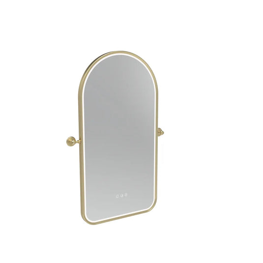 Tavistock Alderbury 400 Arch Illuminated Mirror With Brackets Brushed Brass | ALM40ABRF4 - Envy Bathrooms Ltd
