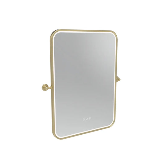 Tavistock Alderbury 500 Rectangular Illuminated Mirror Brushed Brass | ALM050BRF4 - Envy Bathrooms Ltd