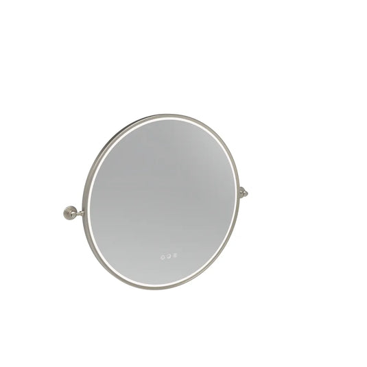 Tavistock Alderbury Circular 600 Illuminated Mirror Brushed Nickel | ALM60CBNF4 - Envy Bathrooms Ltd