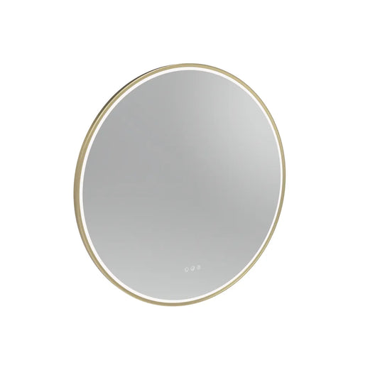 Tavistock Alderbury Circular 800 Illuminated Mirror Brushed Brass | ALM80CBR - Envy Bathrooms Ltd