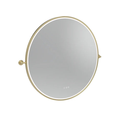 Tavistock Alderbury Circular 800 Illuminated Mirror Brushed Brass | ALM80CBRF4 - Envy Bathrooms Ltd