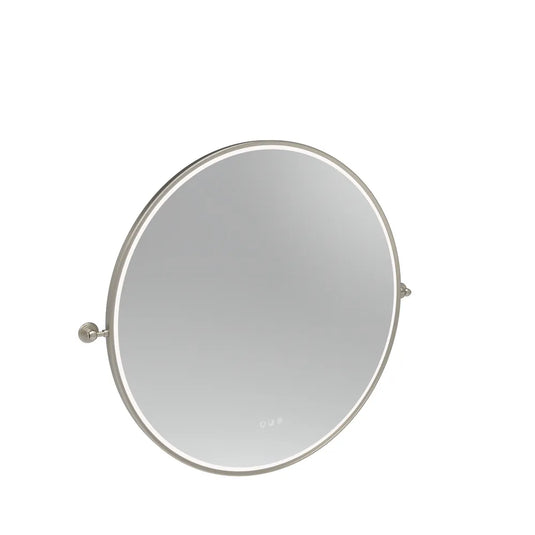Tavistock Alderbury Circular 800 Illuminated Mirror in Brushed Nickel | ALM80CBNF4 - Envy Bathrooms Ltd