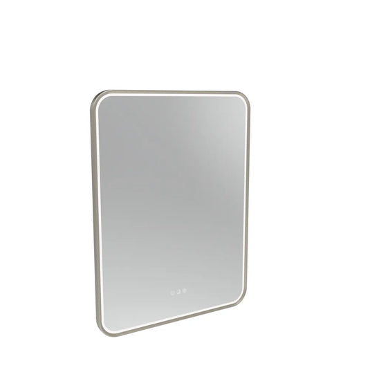 Tavistock Alderbury Rectangular 600 Illuminated Mirror Brushed Nickel | ALM060BN - Envy Bathrooms Ltd
