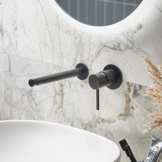 Tavistock Anthem Wall Mounted Basin Mono Mixer Tap - Matt Black - TAN1903 - Envy Bathrooms Ltd