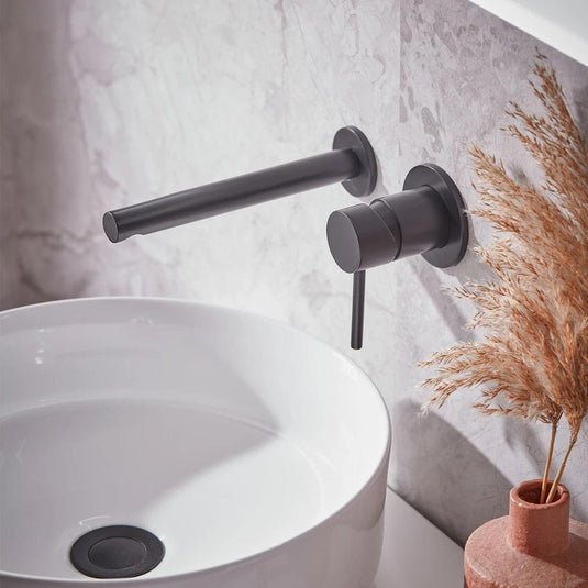 Tavistock Anthem Wall Mounted Basin Mono Mixer Tap - Matt Black - TAN1903 - Envy Bathrooms Ltd