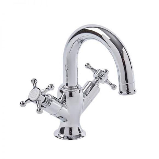 Tavistock Ashmore Basin Mixer Tap - Chrome/White - TAM11 - Envy Bathrooms Ltd