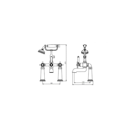 Tavistock Ashmore Bath Shower Mixer Tap - Chrome - TAM42 - Envy Bathrooms Ltd
