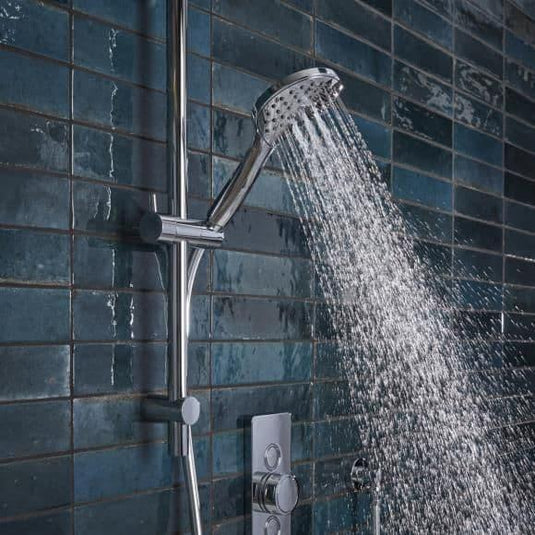 Tavistock Axiom Concealed thermostatic 2 Outlet Shower with Fixed Head, Slide Rail & Handset - Chrome - SAX2516 - Envy Bathrooms Ltd