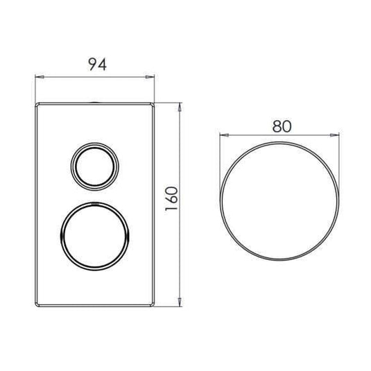 Tavistock Axiom Concealed Thermostatic Single Function Push Button Bath Filler - Chrome - SAX2341 - Envy Bathrooms Ltd