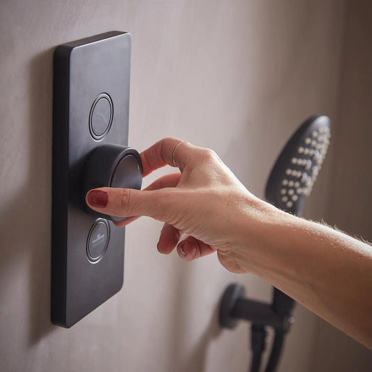 Tavistock Axiom Dual Function Concealed Push Button Shower Valve - Matt Black - SAX2764 - Envy Bathrooms Ltd