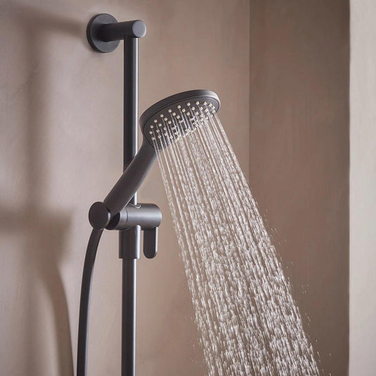 Tavistock Axiom Dual Function Shower System With Riser Kit and Overhead Shower - Matt Black - SAX2762 - Envy Bathrooms Ltd