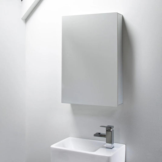 Tavistock Balance 440mm Single Door Bathroom Cabinet - Aluminium - BA44AL - Envy Bathrooms Ltd