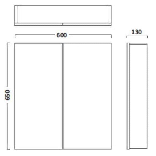 Tavistock Balance 600mm Mirror Cabinet - Chrome - BA60AL - Envy Bathrooms Ltd