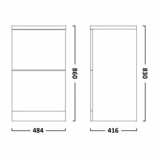 Tavistock Cadence 500mm Floorstanding Vanity Unit - Tundra Wood - CA500F.TW - Envy Bathrooms Ltd