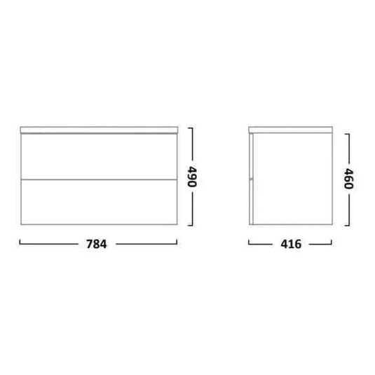 Tavistock Cadence 800mm Wall Hung Vanity Unit - Tundra Wood - CA800W.TW - Envy Bathrooms Ltd