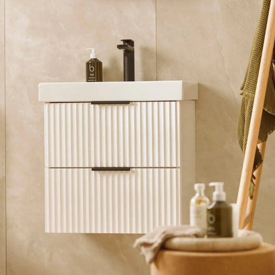 Tavistock Cadence Fluted 500 Wall Mounted Unit - Matt White - CAFL500W.MW - Envy Bathrooms Ltd