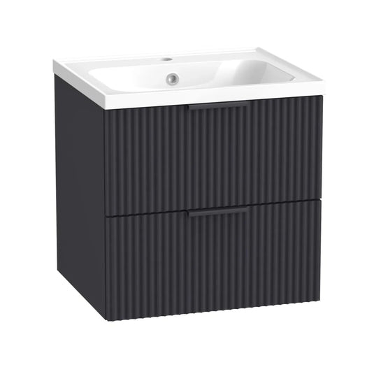Tavistock Cadence Fluted 500 Wall Mounted Unit - Storm Grey - CAFL500W.SG - Envy Bathrooms Ltd
