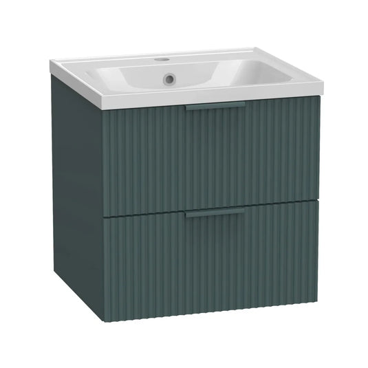 Tavistock Cadence Fluted 500 Wall Mounted Unit - Viridian Green - CAFL500W.VRG - Envy Bathrooms Ltd