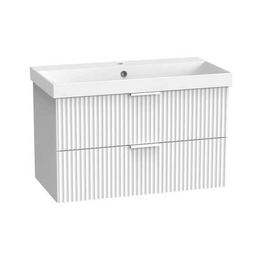 Tavistock Cadence Fluted 800 Wall Mounted Unit - Matt White - CAFL800W.MW - Envy Bathrooms Ltd