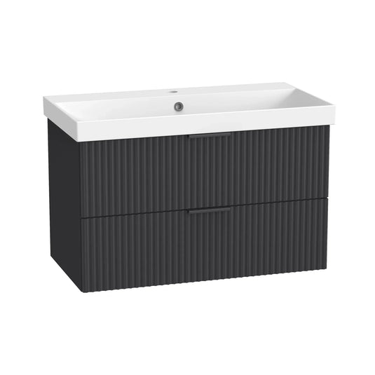 Tavistock Cadence Fluted 800 Wall Mounted Unit - Storm Grey - CAFL800W.SG - Envy Bathrooms Ltd