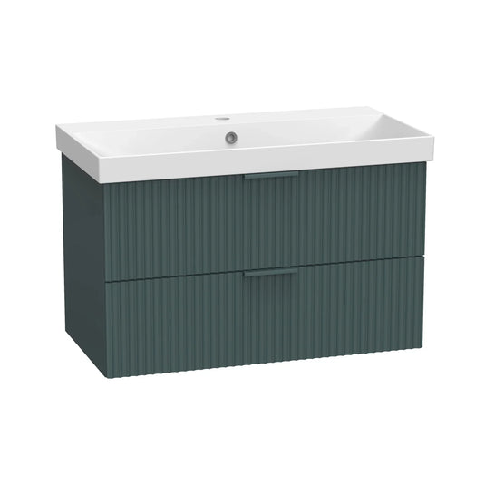 Tavistock Cadence Fluted 800 Wall Mounted Unit - Viridian Green - CAFL800W.VRG - Envy Bathrooms Ltd
