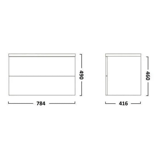 Tavistock Cadence Fluted 800 Wall Mounted Unit - Viridian Green - CAFL800W.VRG - Envy Bathrooms Ltd