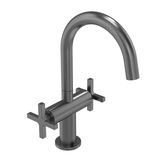 Tavistock Cohort Cross 2H Basin Mixer With Click Waste Gunmetal | TCC1105 - Envy Bathrooms Ltd