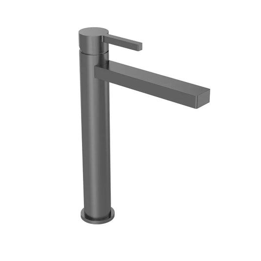 Tavistock Cohort Cross Tall Basin Mixer with Click Waste Gunmetal | TCC5005 - Envy Bathrooms Ltd