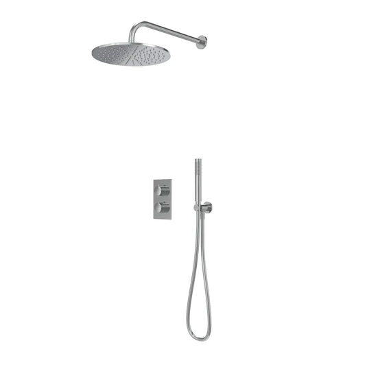 Tavistock Cohort Dual Function Shower System with Handset and Wall-Mounted Head Chrome | SCT1615 - Envy Bathrooms Ltd