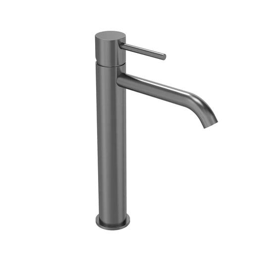Tavistock Cohort Lever Tall Basin Mixer with Click Waste Gunmetal | TCL5005 - Envy Bathrooms Ltd