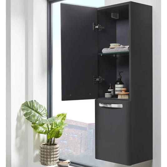 Tavistock Compass 350mm Wall Hung Storage Unit - Storm Grey - CM350CSG - Envy Bathrooms Ltd