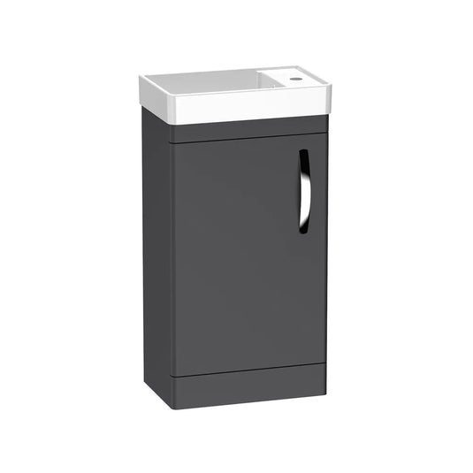 Tavistock Compass 450 Cloakroom Vanity Unit Matt Storm Grey | CM450FSG - Envy Bathrooms Ltd