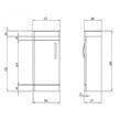 Tavistock Compass 450mm Floorstanding Cloakroom Vanity Unit - Gloss Light Grey - CM450FG - Envy Bathrooms Ltd