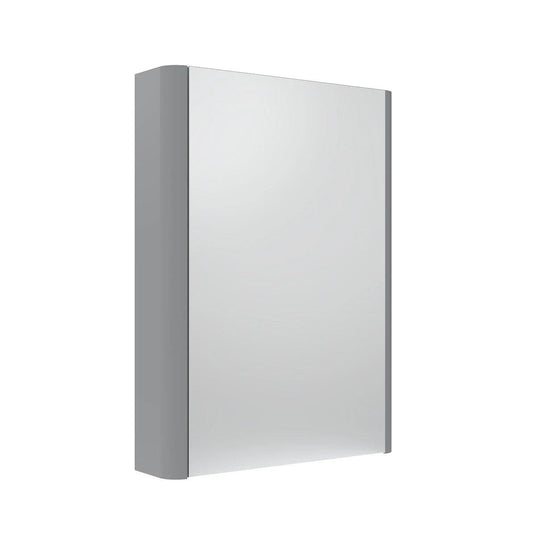 Tavistock Compass 475mm Single Door Mirrored Bathroom Cabinet - Gloss Light Grey - CMCAB475G - Envy Bathrooms Ltd