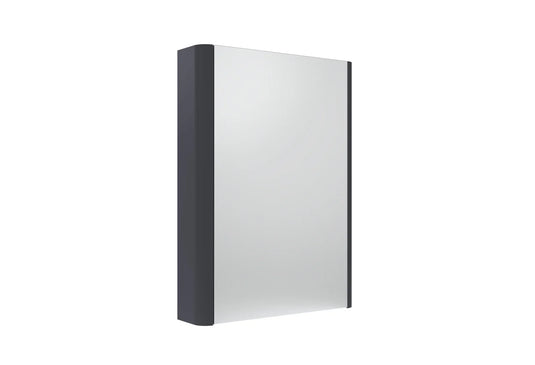 Tavistock Compass 475mm Single Door Mirrored Bathroom Cabinet - Storm Grey - CMCAB475SG - Envy Bathrooms Ltd