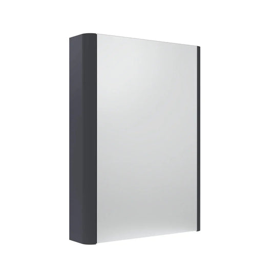 Tavistock Compass 475mm Single Door Mirrored Bathroom Cabinet - Storm Grey - CMCAB475SG - Envy Bathrooms Ltd